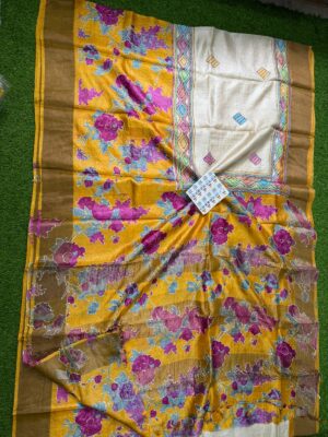 Pure Tussar Silk Sarees With Kantha Work (36)