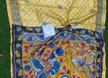 Pure Tussar Silk Sarees With Kantha Work (9)