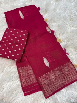 Pureviscose Dola Silk Sarees With Blouse (1)
