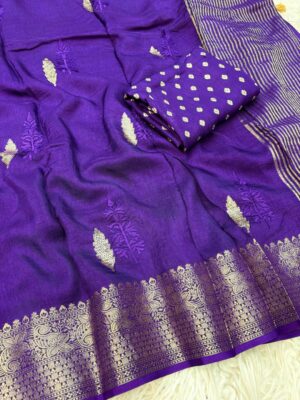 Pureviscose Dola Silk Sarees With Blouse (2)