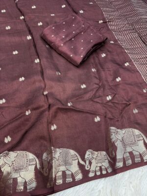 Russian Dola Silk Sarees With Blouse (1)