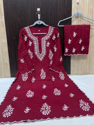 Soft Rayon Chikankari Dresses (1)