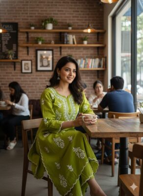 Soft Rayon Chikankari Dresses (17)