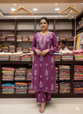 Soft Rayon Chikankari Dresses (2)