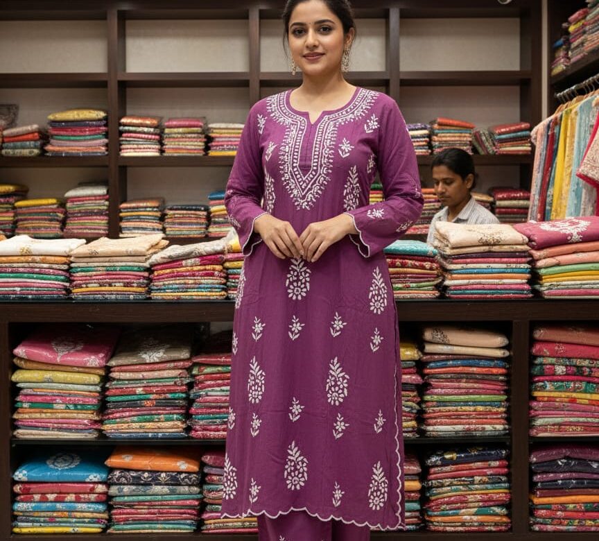 Soft Rayon Chikankari Dresses (2)