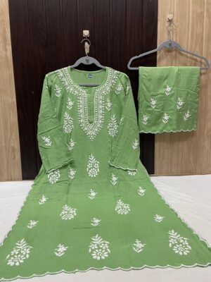 Soft Rayon Chikankari Dresses (6)