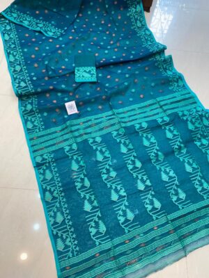 Soft Resham Dhakai Jamdhani With Blouse (10)