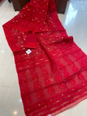 Soft Resham Dhakai Jamdhani With Blouse (11)