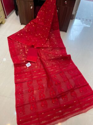 Soft Resham Dhakai Jamdhani With Blouse (15)