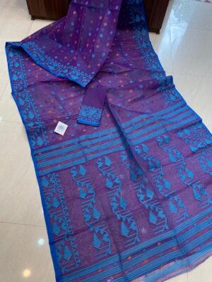 Soft Resham Dhakai Jamdhani With Blouse (18)