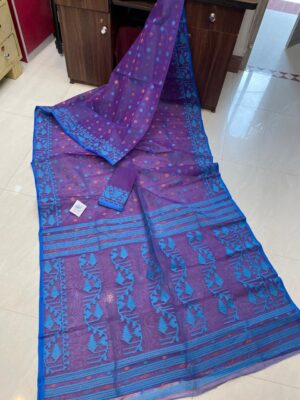 Soft Resham Dhakai Jamdhani With Blouse (19)