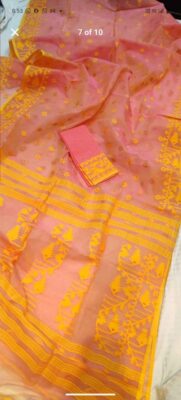 Soft Resham Dhakai Jamdhani With Blouse (2)