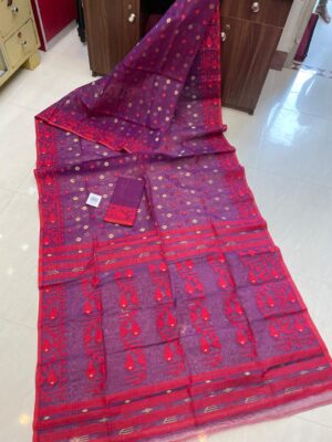 Soft Resham Dhakai Jamdhani With Blouse (20)