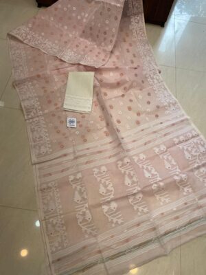 Soft Resham Dhakai Jamdhani With Blouse (22)