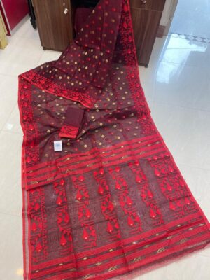 Soft Resham Dhakai Jamdhani With Blouse (23)