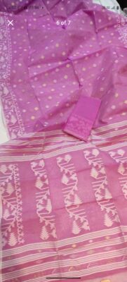 Soft Resham Dhakai Jamdhani With Blouse (6)