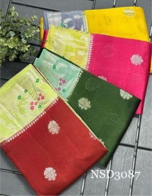 Stunning Exclusive Soft Green Mango Silk Sarees (2)
