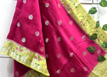 Stunning Exclusive Soft Green Mango Silk Sarees (6)