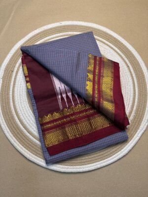 Tana Warp Mercidised Cotton Sarees (9)