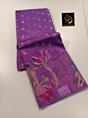Beautiful Paper Silk Sarees With Blouse (3)