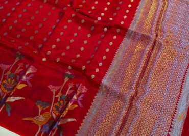 Beautiful Paper Silk Sarees With Blouse (8)