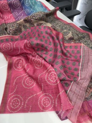Soft Semi Tussar Silk Sarees With Beautiful Prints (5)