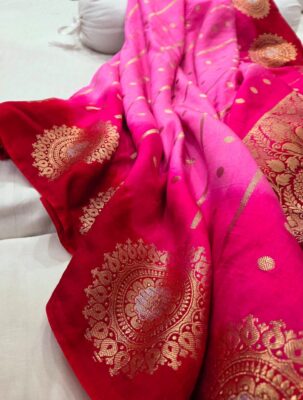 Banarasi Handloom Pure Banana Silk Sarees (1)