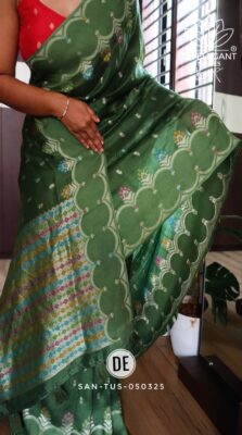 Beautiful Creation Of Tussar Silk Satin Border Sarees (11)