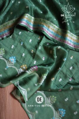 Beautiful Creation Of Tussar Silk Satin Border Sarees (14)