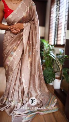 Beautiful Creation Of Tussar Silk Satin Border Sarees (6)