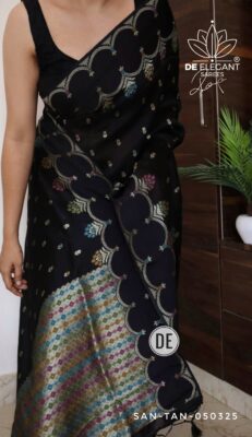 Beautiful Creation Of Tussar Silk Satin Border Sarees (8)