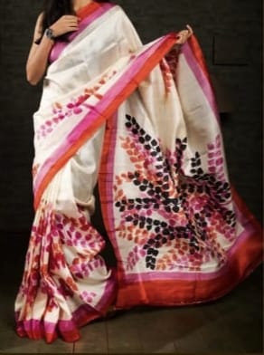 Exclusive Hand Painted Tussar Sarees (1)