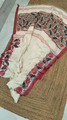 Exclusive Handspun Cotton Kantha Work Sarees (11)