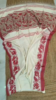 Exclusive Handspun Cotton Kantha Work Sarees (12)