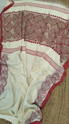 Exclusive Handspun Cotton Kantha Work Sarees (3)