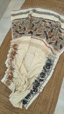 Exclusive Handspun Cotton Kantha Work Sarees (9)