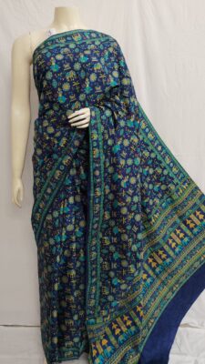Habutatai Silk Printed Sarees With Blouse. (14)