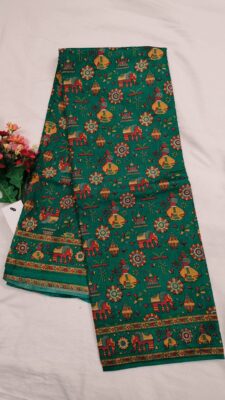 Habutatai Silk Printed Sarees With Blouse. (19)