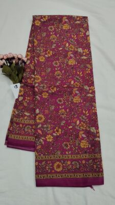 Habutatai Silk Printed Sarees With Blouse. (8)