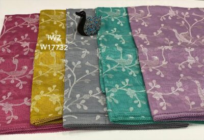 Kota Saree With Allover Embroidary With Blouse (1)