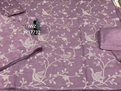 Kota Saree With Allover Embroidary With Blouse (8)