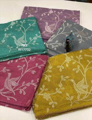 Kota Saree With Allover Embroidary With Blouse (9)