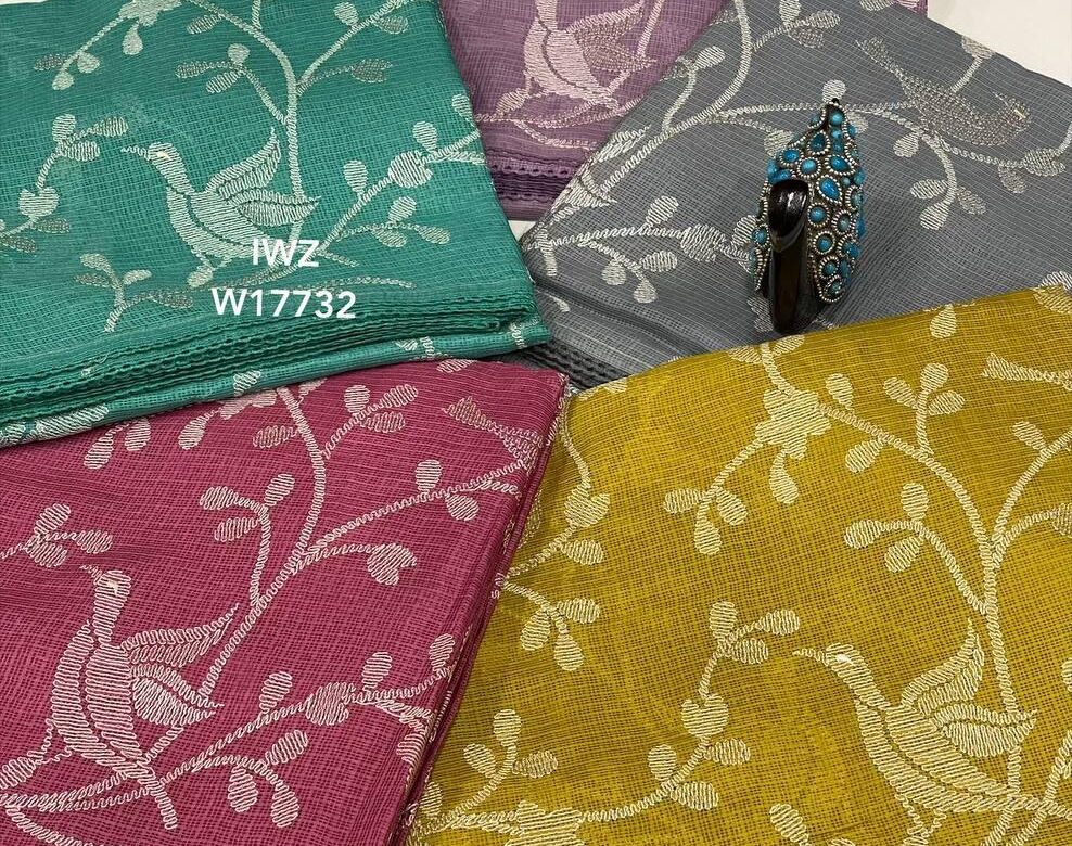 Kota Saree With Allover Embroidary With Blouse (9)