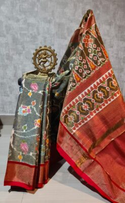 Latest And Exclusive Ikkath Full Tissue Silk Sarees (7)