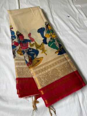 Latest Bangori Silk Sarees With Pen Kalamkari (20)
