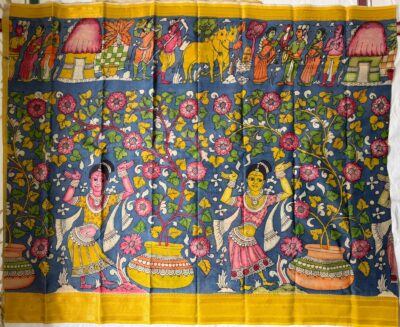 Latest Bangori Silk Sarees With Pen Kalamkari (7)