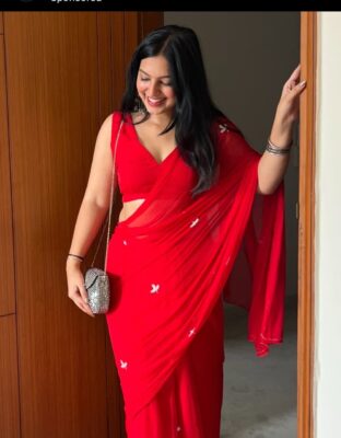 Latest Chiffon Katdana Work Sarees (11)