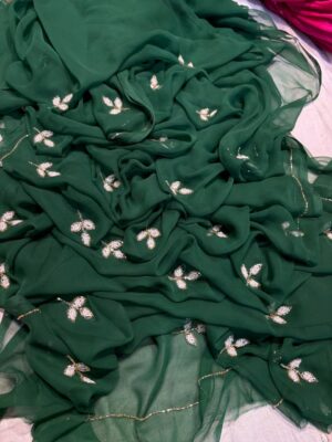 Latest Chiffon Katdana Work Sarees (12)