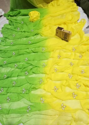 Latest Chiffon Katdana Work Sarees (15)