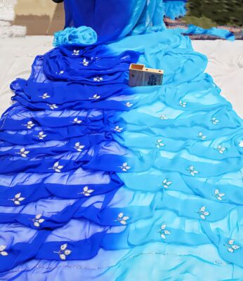 Latest Chiffon Katdana Work Sarees (17)